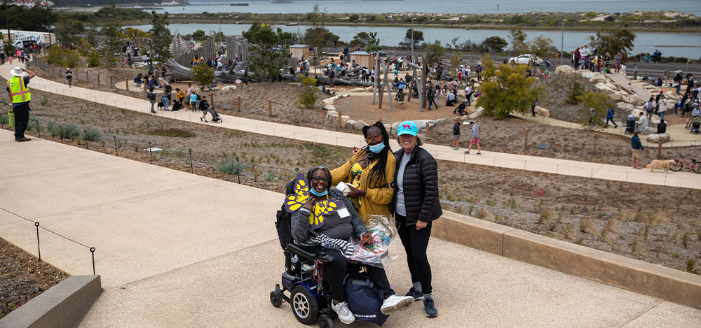 Accessible path users at Presidio Tunnel Tops