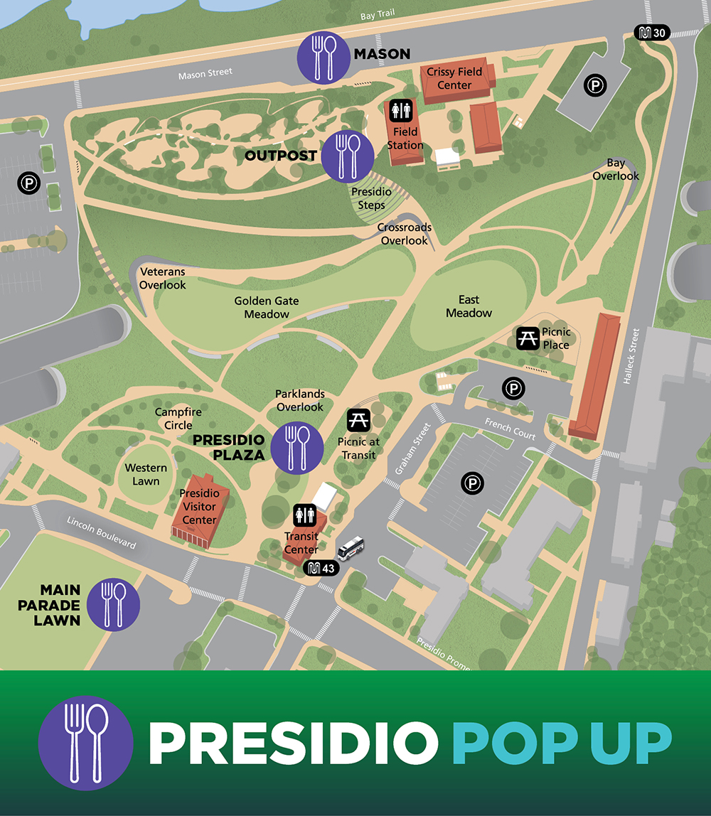 Presidio Pop Up map