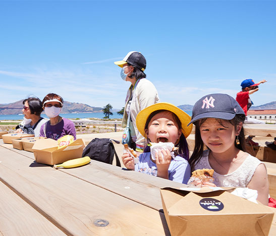 Visitors at picnic site